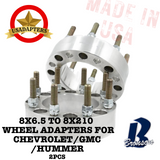 8x6.5 (8x165.1) to 8x210 116.7mm (CHEVROLET/GMC/HUMMER) US MADE Wheel Lug Adapters x 2pcs.