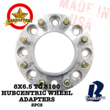 8x6.5 (8x165.1) to 8x180 / 116.7/124.1mm (CHEVROLET/GMC/HUMMER) USA MADE Wheel Adapters Hubcentric x 2pcs.