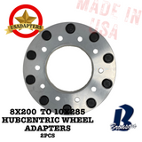 8x6.5 (8x165.1) to 10x285 125mm (FORD) US MADE Hubcentric Wheel Adapters x 2pcs.