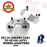 3x112 to 4x156 US Wheel Adapters 3 to 4 Lug x 2pcs.