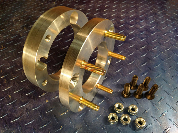 4x156 To 6x5.5 Wheel Adapters - 2" Thick, 131mm Bore, 12x1.5 Studs, Set Of 2